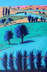 In The Valley #1, 2022 (akryl på kartong)