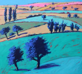 In The Valley #2, 2022 (akryl på kartong)