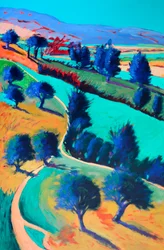 Looking West, 2024 (akryl på kartong)