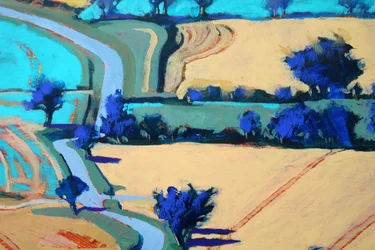 Rural Lane #3, 2022 (akryl på kartong)