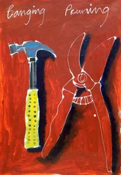 Tools From My Shed II, 2024 (akryl på papper)