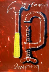 Tools From My Shed I, 2024 (akryl på papper)