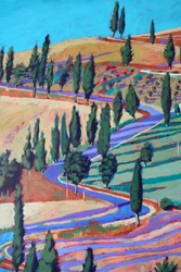 Toscana (akryl ombord)