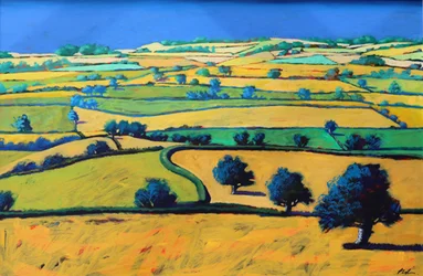 White Cross (akryl ombord)