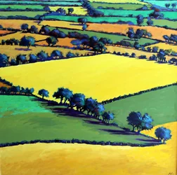 Vitbladig ek (akryl ombord)