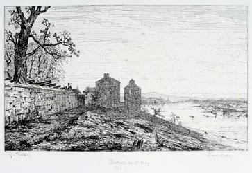 Batteriet vid St Ouen, belägringen av Paris, 1870-1871
