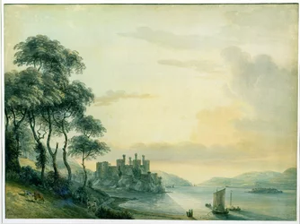 Conway Castle, 1789 (wc på papper)