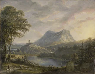 Landskap med en sjö