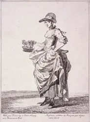 Nosegay och memobokförsäljare, Cries of London, 1760