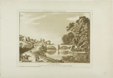Overton Bridge/Over the River Dee, på gränserna för Denbigh och Flintshire