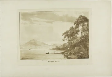 Pimble Meer, plansch tio från Twelve Views in Wales