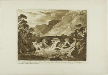 Pont y Pair över floden Conway ovanför Llanrwst i grevskapet Denbigh
