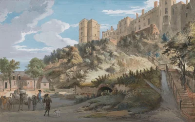 De hundra trappstegen och Winchester Tower, Windsor Castle, Berkshire