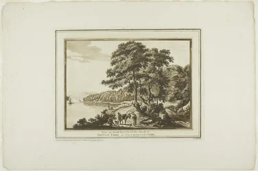 Se upp Neath River från huset vid Briton Ferry i Glamorgan Shire, från tolv vyer i Aquatinta från teckningar tagna på plats i södra Wales