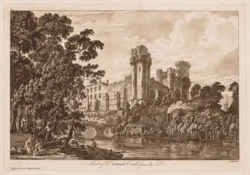 Utsikt över Warwick Castle: En del av Warwick Castle från sydost