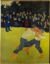 La lutte Bretonne (målning på duk)