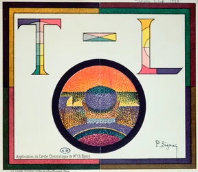 Tillämpning av Charles Henrys "Cercle Chromatique", 1889