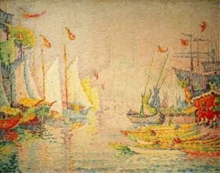 Konstantinopel, Det gyllene hornet / Målning v. Paul Signac