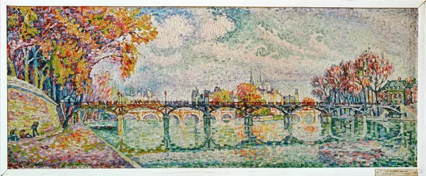 Le Pont des Arts, Paris (målning på duk)