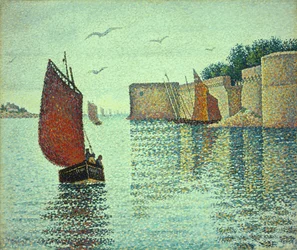 Sardinbåt och gamla stan, Concarneau