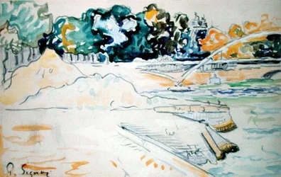 Seinen i Paris (akvarell på papper)