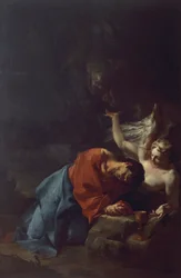 Kristus i trädgården, cirka 1750, av Paul Troger (1698-1762), olja på duk, 241x157 cm