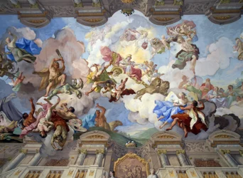Målade dekorer i klostret i Melk (fresco)