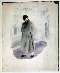 Paul VALERY: Självporträtt. 1894 (akvarell)
