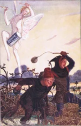 Blymonster, väl följ. I would I could see Taboreri: He lays it on, illustration från The Tempest, 1908