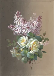 Blommor: Rosor och syrener, sent 1800-tidigt 1900-tal.