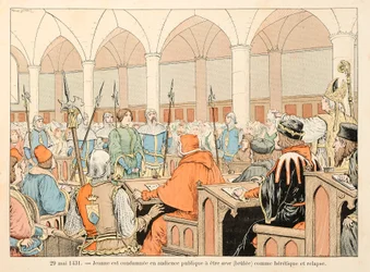 Illustration hämtad från boken "" Joan of Arc "" av Theodore Cahu och illustrerad av Paul De Semant (1855-1915): 29 maj