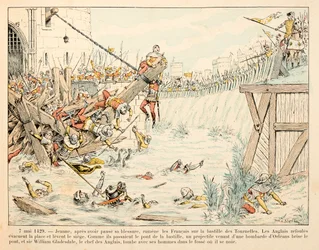 Illustration hämtad från boken "" Joan of Arc "" av Theodore Cahu och illustrerad av Paul De Semant (1855-1915): Den 7 maj