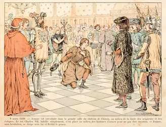 Illustration hämtad från boken "" Joan of Arc "" av Theodore Cahu och illustrerad av Paul De Semant (1855-1915): Den 9 mars
