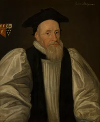 Porträtt av John Bridgeman, biskop av Chester (1577-1652), ca 1597-1621 (olja på duk)