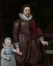 William, Lord Cavendish, senare andre earl av Devonshire (1591-1628) och hans son