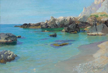 På Capri-kusten (olja på duk)