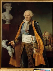 Porträtt av Pierre Simon, markis de Laplace (La Place) (1745-1827) Astronommålning av Paulin Guerin (1783-1855) 1800-talets sön. 1,46 x 1,13 m