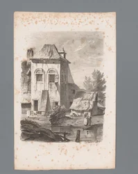 Utsikt över ett hus vid vattnet Principer för landskap (serietitel) Principles de paysages (serietitel)
