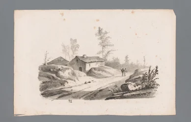 Kuperat landskap med landsväg och hus Principer för landskap (serietitel) Principles de paysages (serietitel)