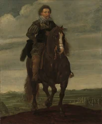 Prins Frederik Hendrik på hästryggen