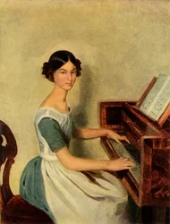 Porträtt av Nadezhda Petrovna Zhdanovichova, 1849, 1965.