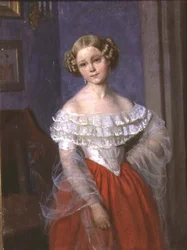 Porträtt av Olga Ivanovna Demonkala (1840-c.1927) 1851 (olja på duk)