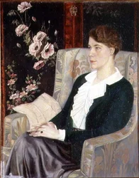 Porträtt av Evdokiya Nikolaevna Glebova, konstnärens syster