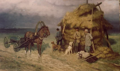 Jägare fångade i en storm