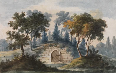 General Washingtons grav vid Mount Vernon Kopia efter gravering i Portfolio..., 1811-ca.1813.