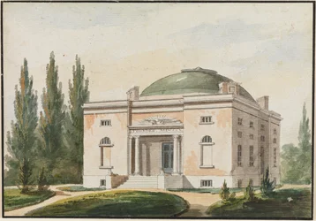 The Pennsylvania Academy of the Fine Arts, Philadelphia (kopia efter en gravyr i The Port Folio Magazine, juni 1809)