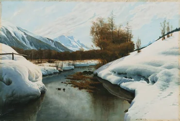 Nära La Punt, St. Moritz i Engadindalen