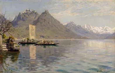 Solsken vid Luganosjön