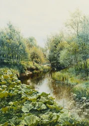 Sommardag vid bäcken; Sommerdag ved Åen