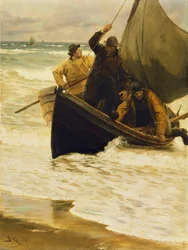 Fiskare på väg hem, Skagen, 1885